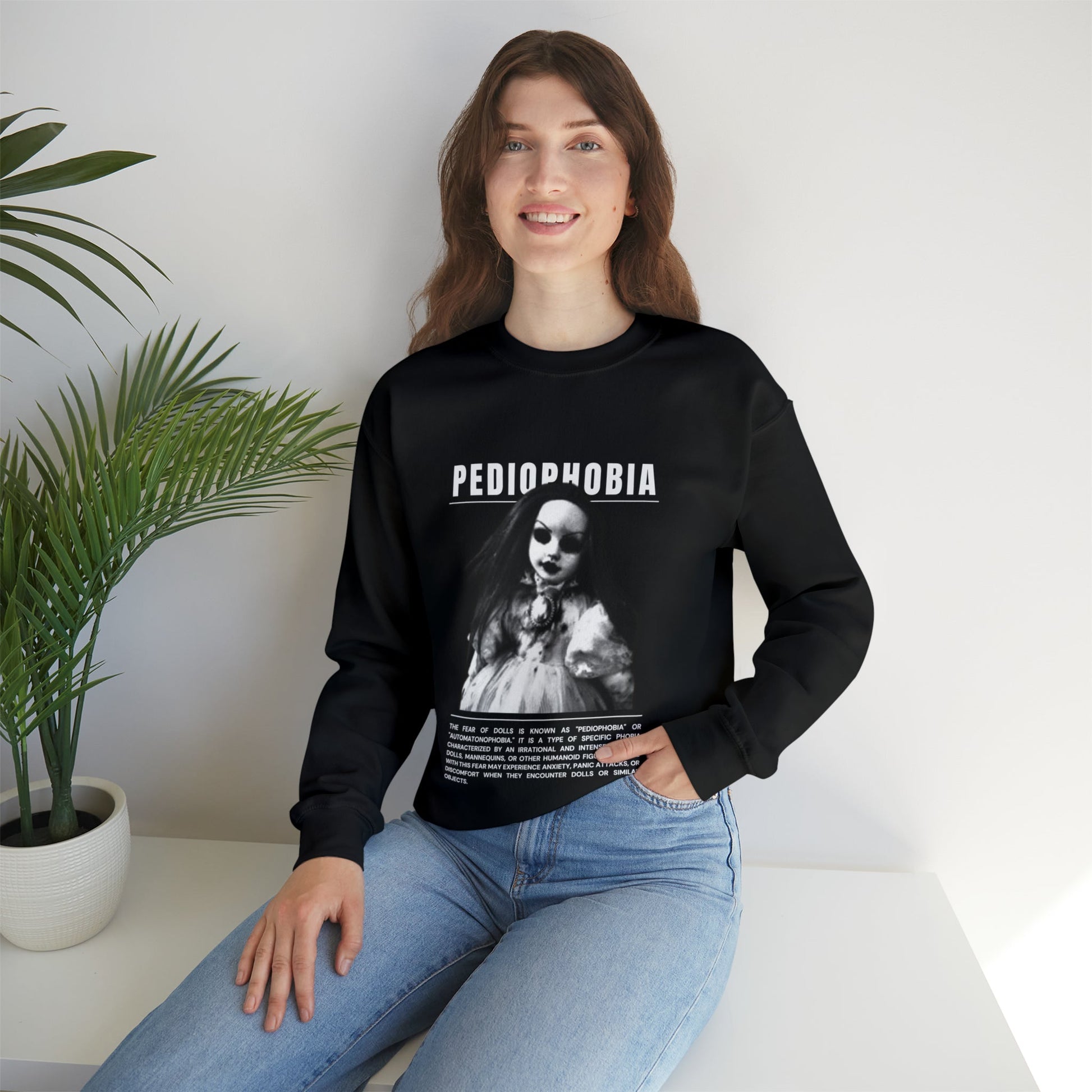 Pediophobia Fear of Dolls Halloween Sweatshirt - BRAZEN BUY thsirt shirt