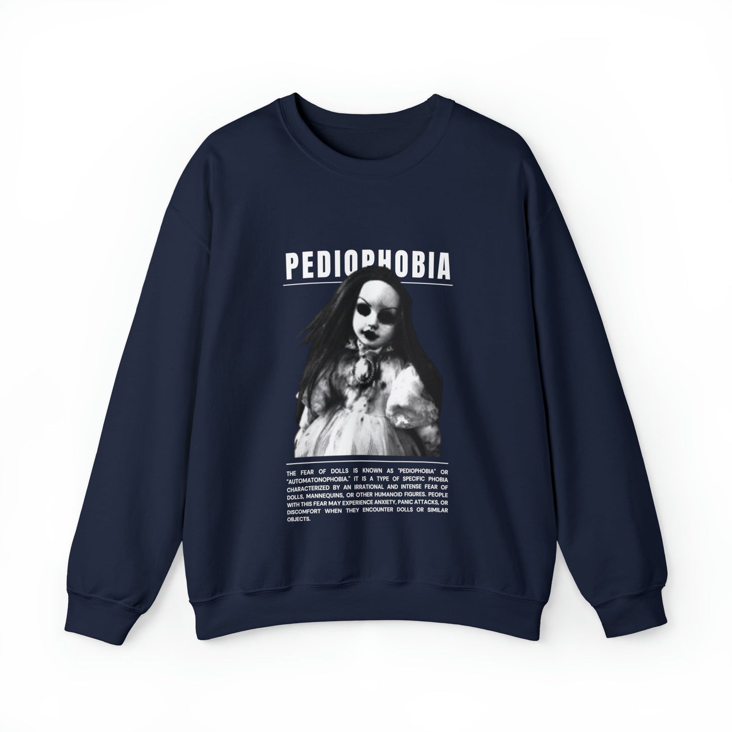 Pediophobia Fear of Dolls Halloween Sweatshirt - BRAZEN BUY thsirt shirt