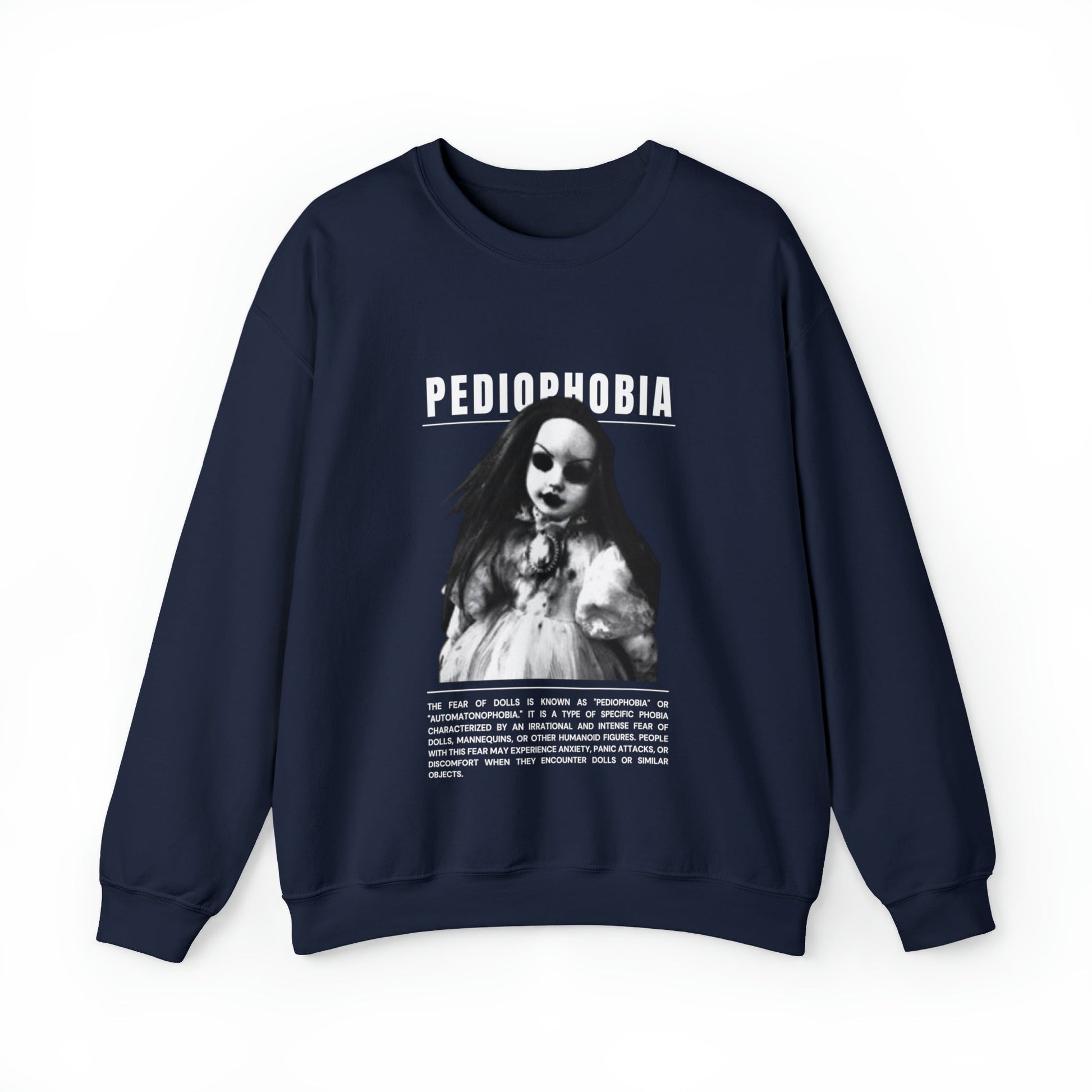 Pediophobia Fear of Dolls Halloween Sweatshirt - BRAZEN BUY thsirt shirt