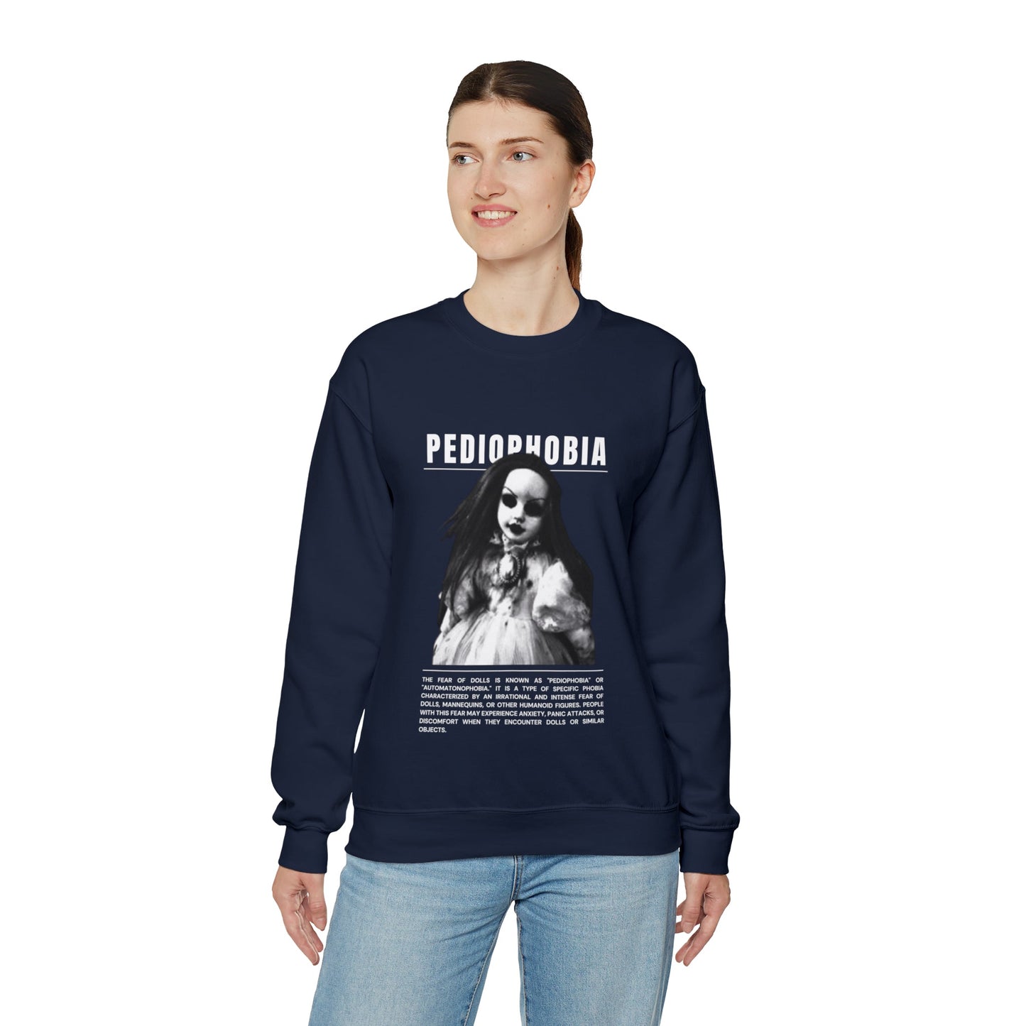 Pediophobia Fear of Dolls Halloween Sweatshirt - BRAZEN BUY thsirt shirt