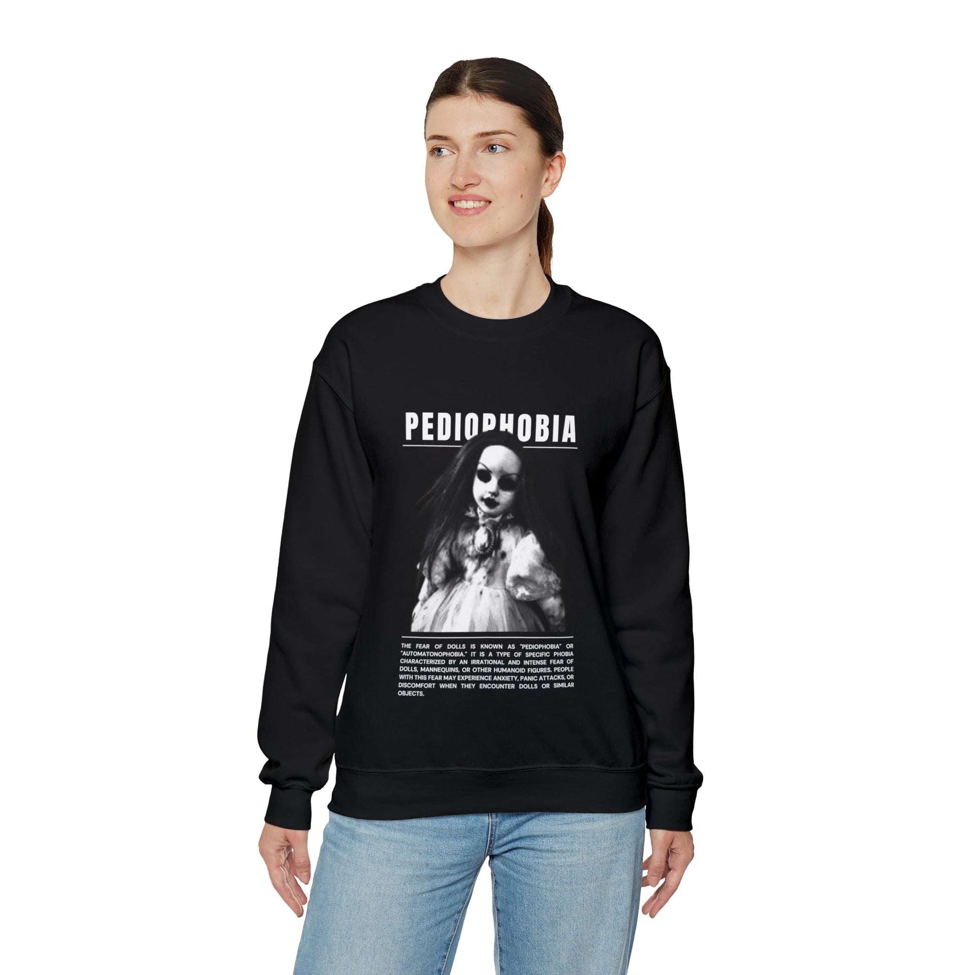Pediophobia Fear of Dolls Halloween Sweatshirt - BRAZEN BUY thsirt shirt