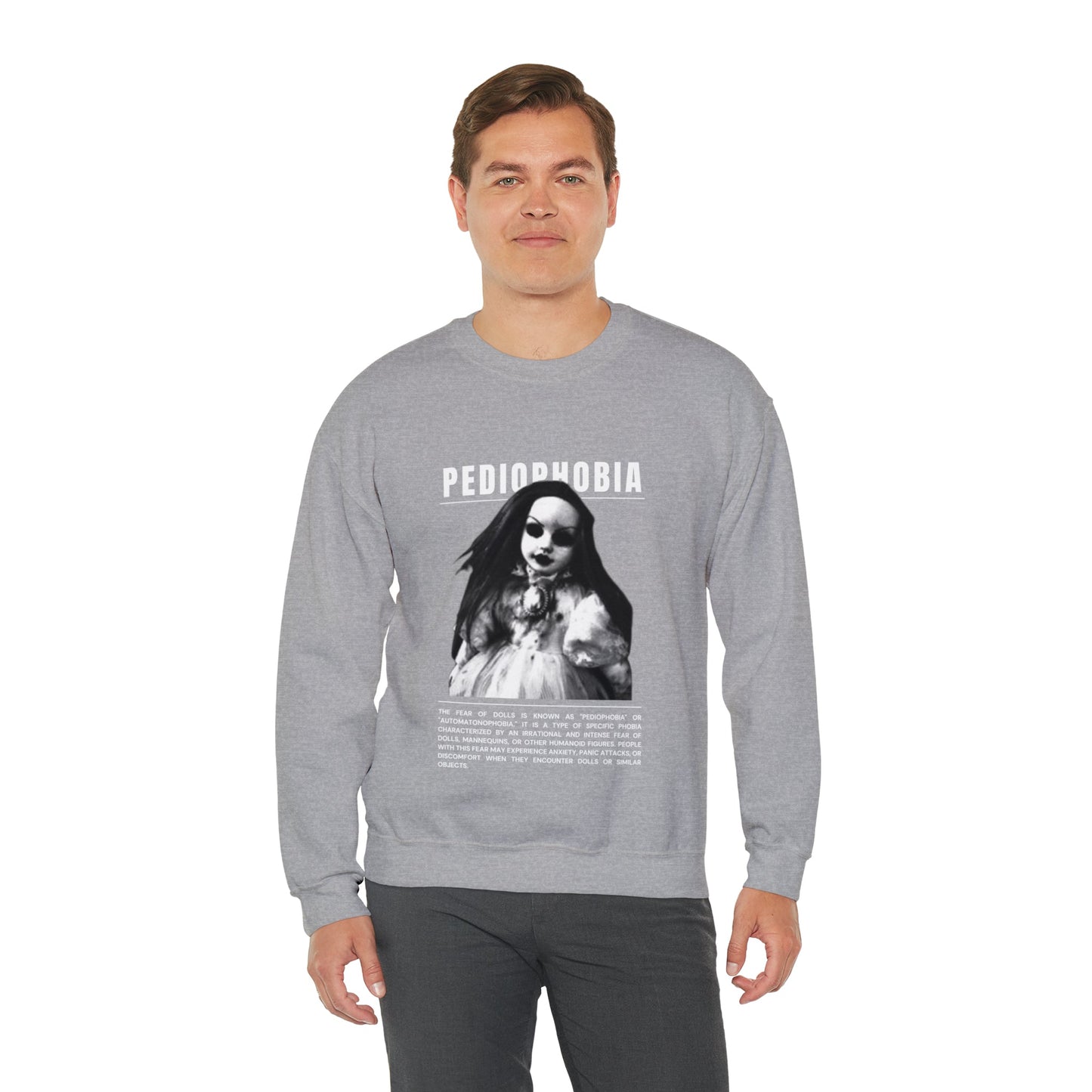 Pediophobia Fear of Dolls Halloween Sweatshirt - BRAZEN BUY thsirt shirt