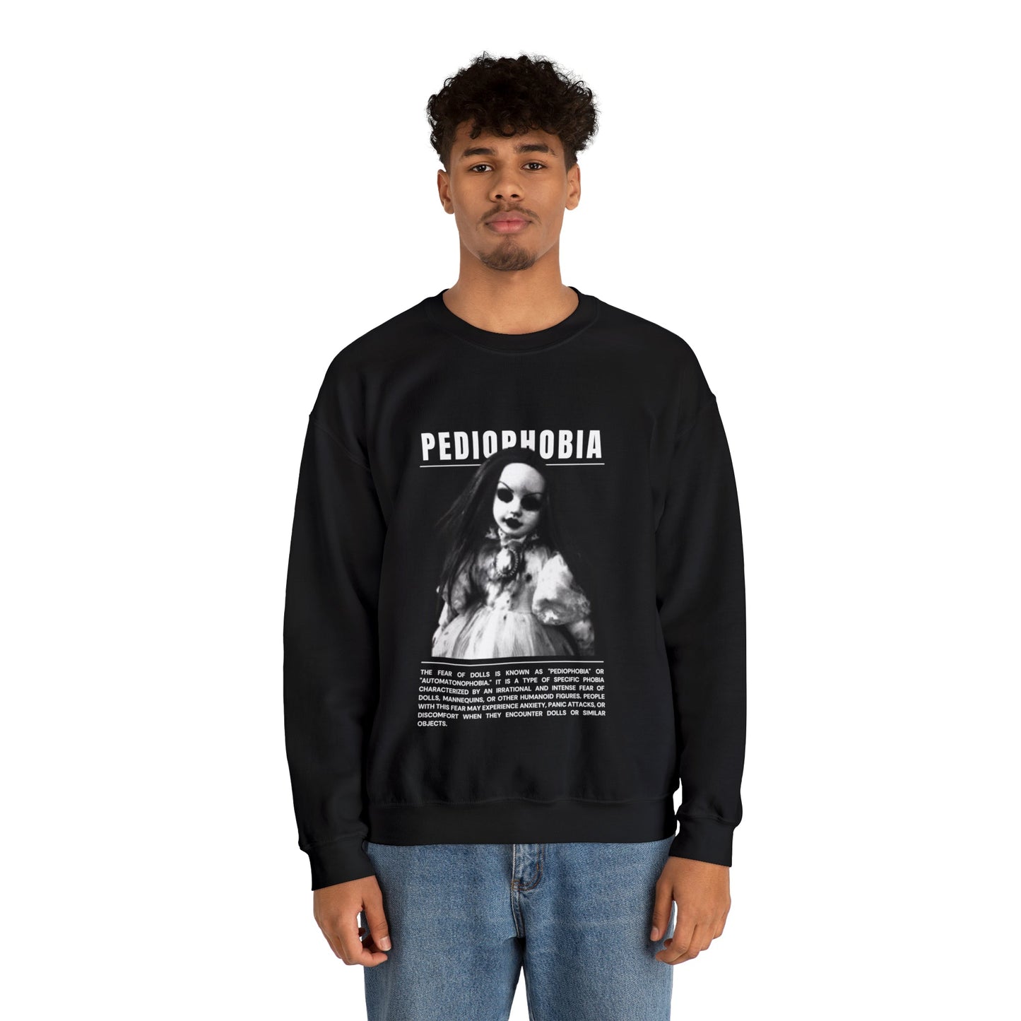 Pediophobia Fear of Dolls Halloween Sweatshirt - BRAZEN BUY thsirt shirt