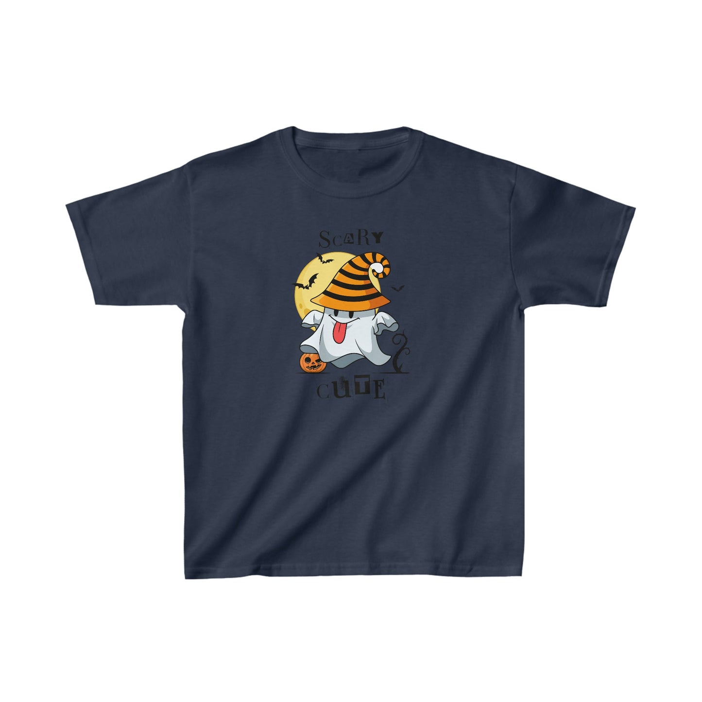Scary Cute Ghost Halloween Kids Tee - BRAZEN BUY thsirt shirt