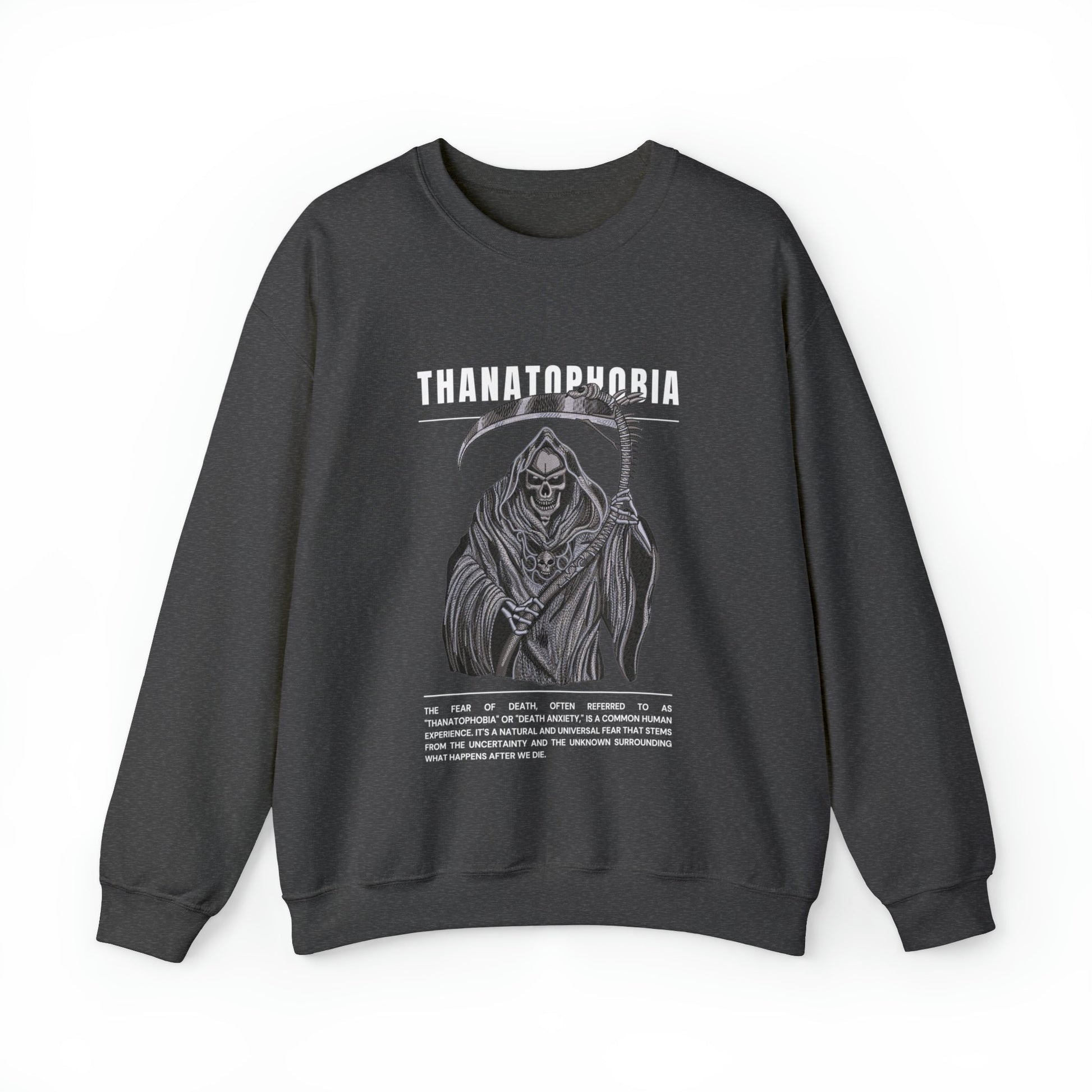 Thanatophobia Fear of Death Halloween Sweatshirt - BRAZEN BUY thsirt shirt