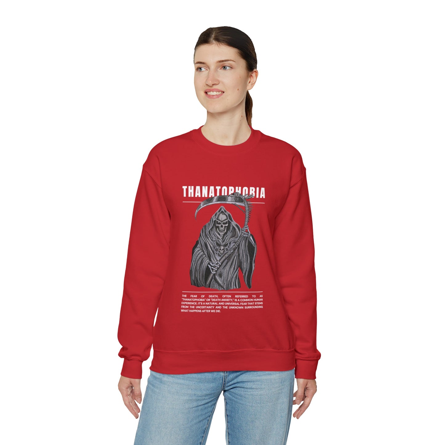 Thanatophobia Fear of Death Halloween Sweatshirt - BRAZEN BUY thsirt shirt