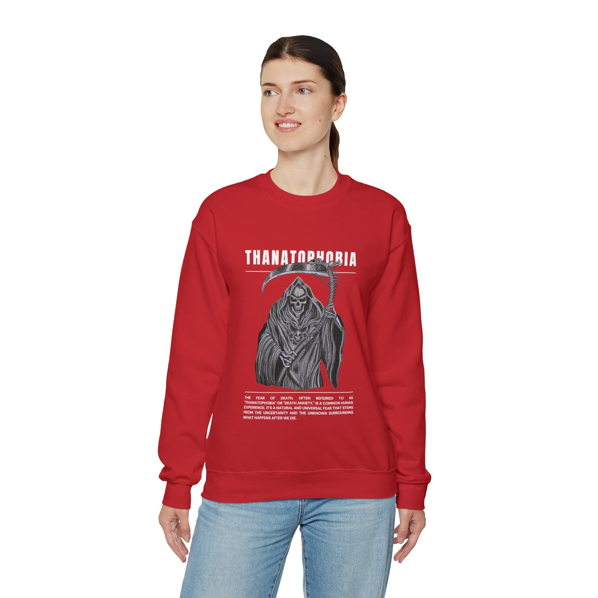 Thanatophobia Fear of Death Halloween Sweatshirt - BRAZEN BUY thsirt shirt