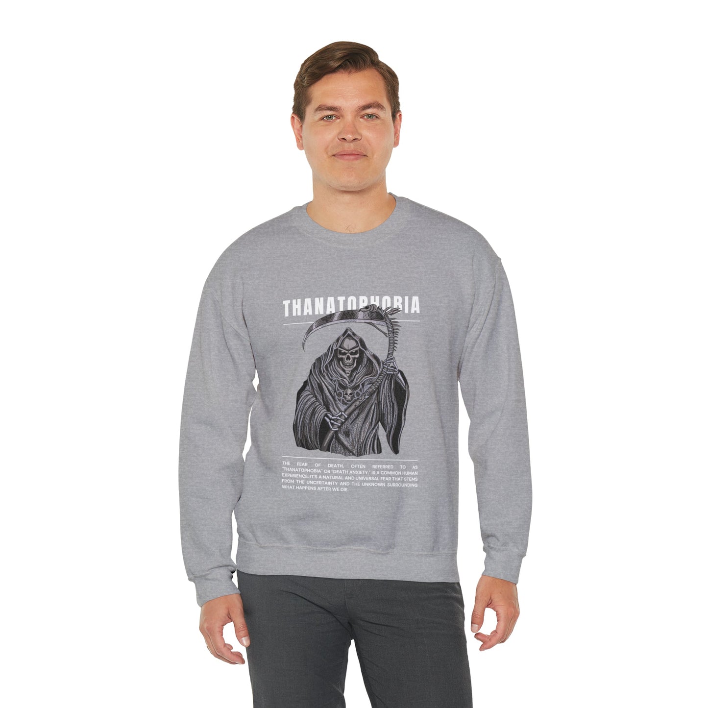 Thanatophobia Fear of Death Halloween Sweatshirt - BRAZEN BUY thsirt shirt