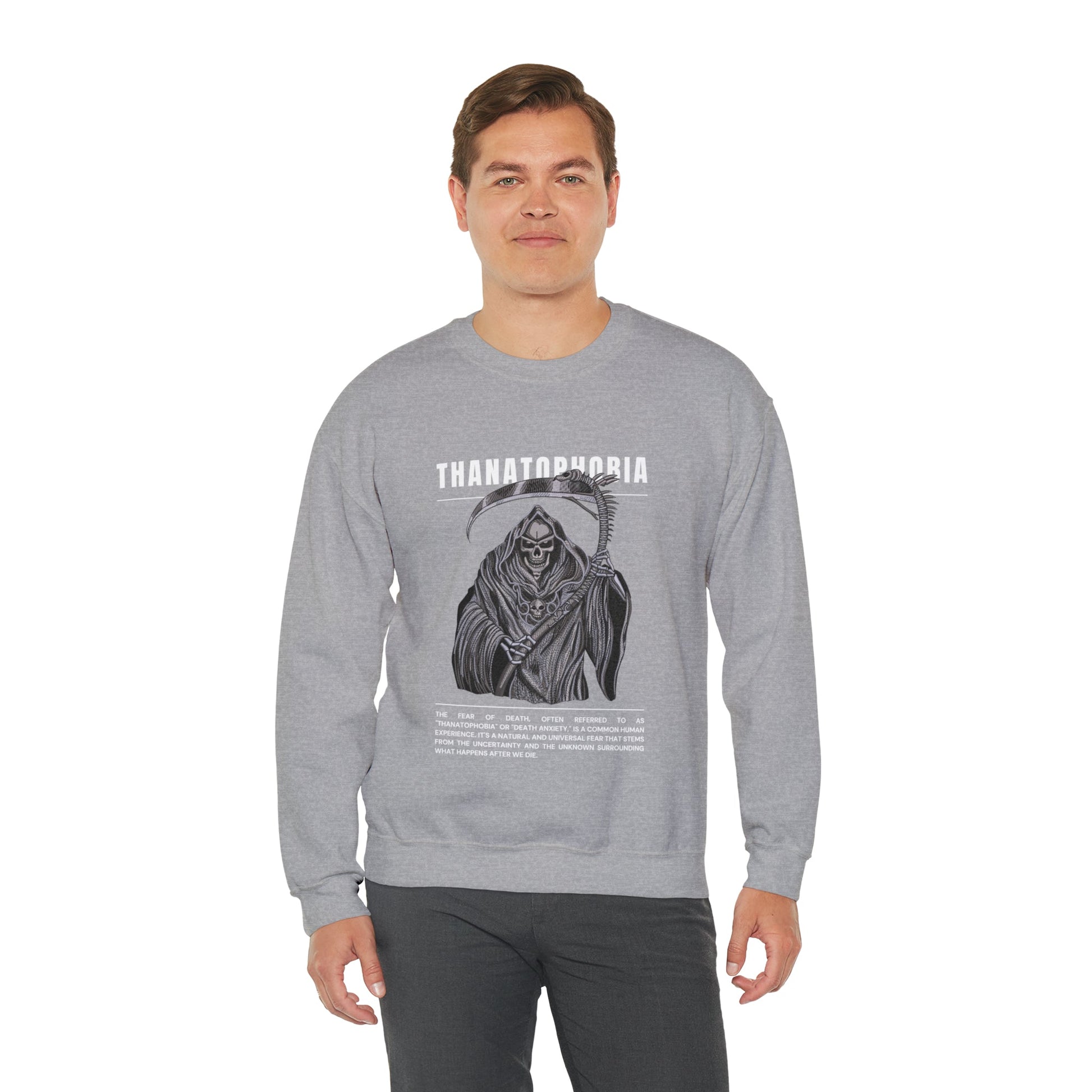Thanatophobia Fear of Death Halloween Sweatshirt - BRAZEN BUY thsirt shirt