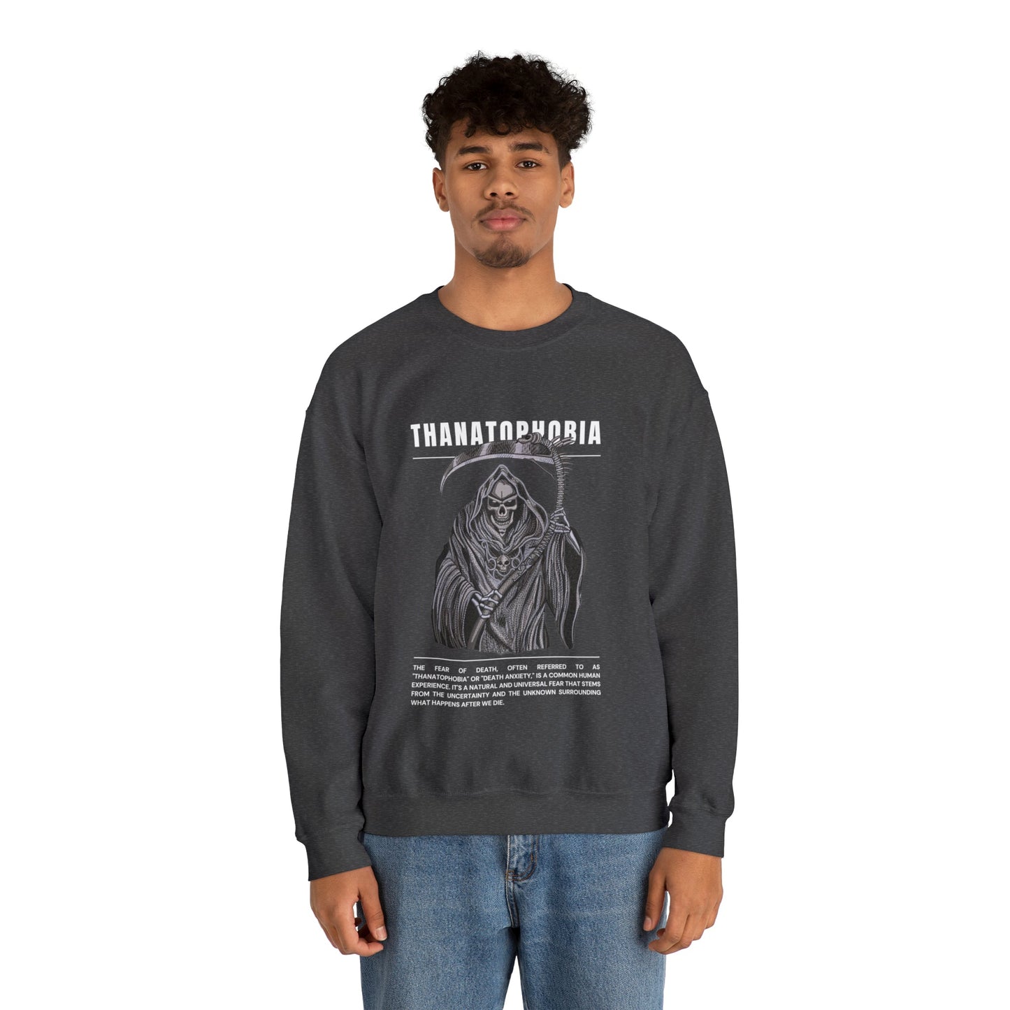 Thanatophobia Fear of Death Halloween Sweatshirt - BRAZEN BUY thsirt shirt