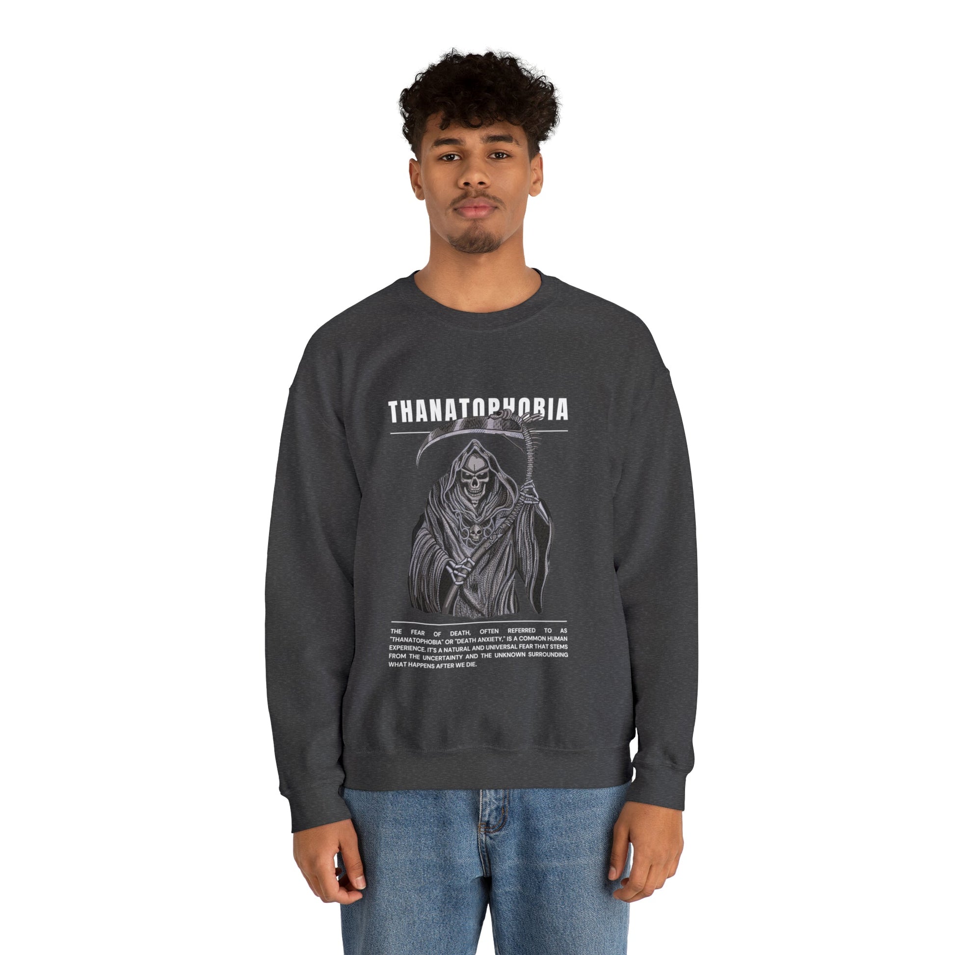 Thanatophobia Fear of Death Halloween Sweatshirt - BRAZEN BUY thsirt shirt