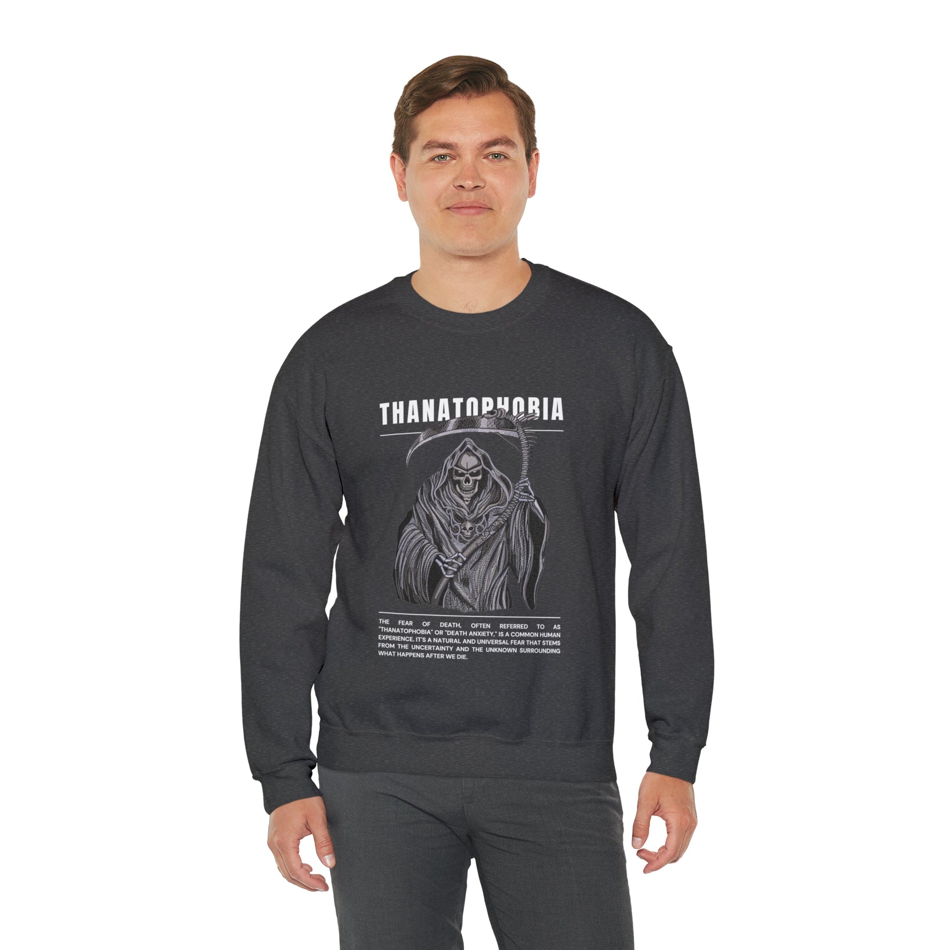 Thanatophobia Fear of Death Halloween Sweatshirt - BRAZEN BUY thsirt shirt