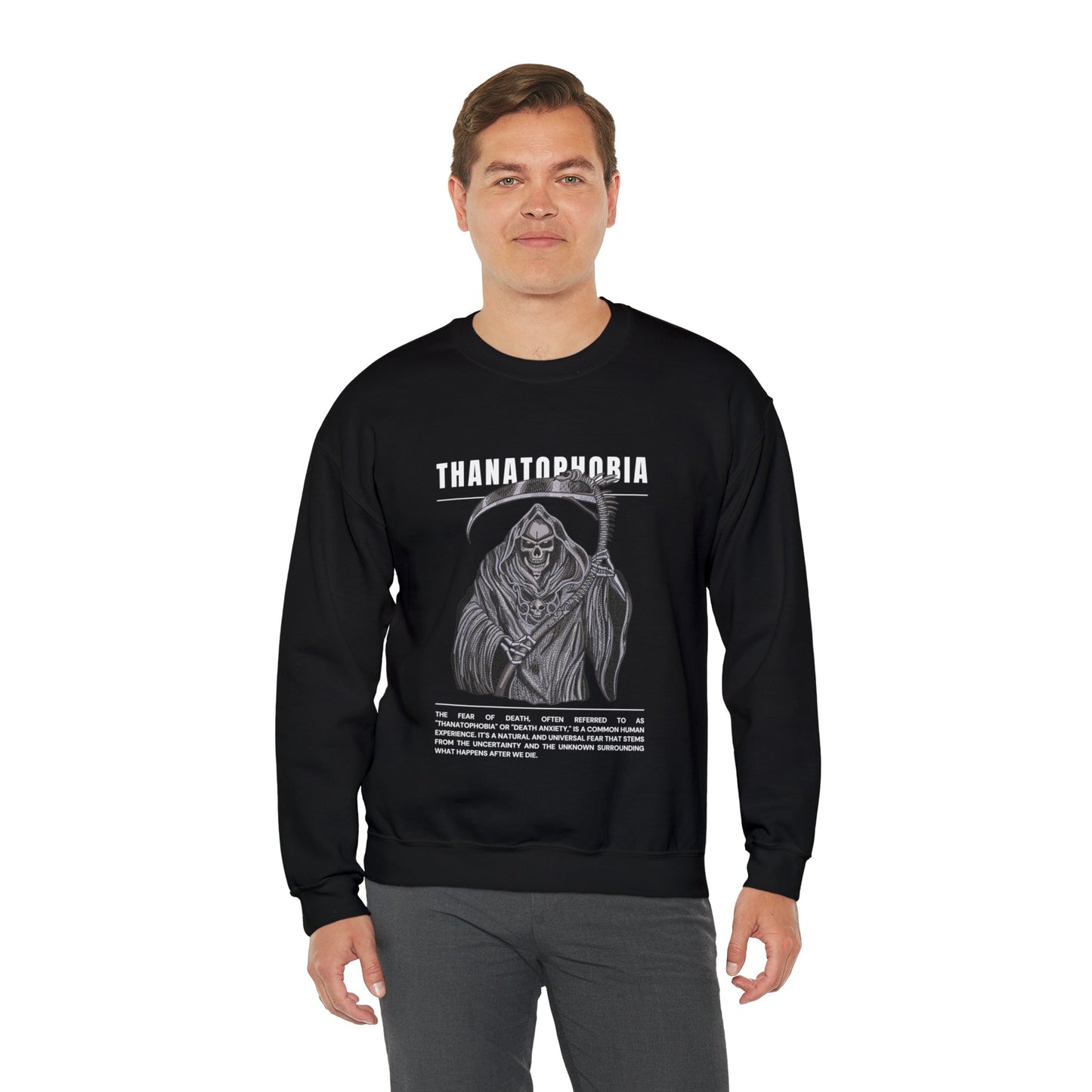 Thanatophobia Fear of Death Halloween Sweatshirt - BRAZEN BUY thsirt shirt