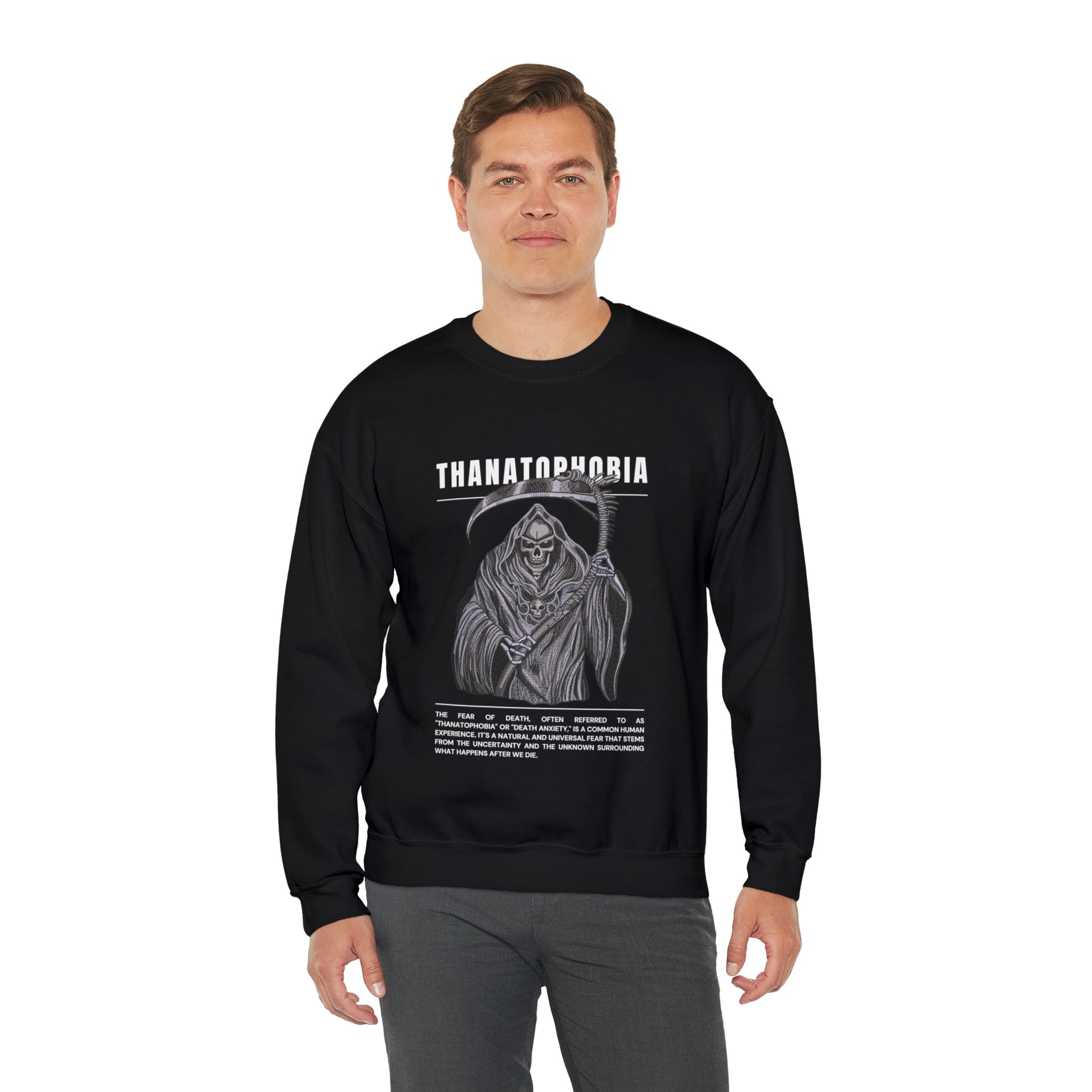 Thanatophobia Fear of Death Halloween Sweatshirt - BRAZEN BUY thsirt shirt