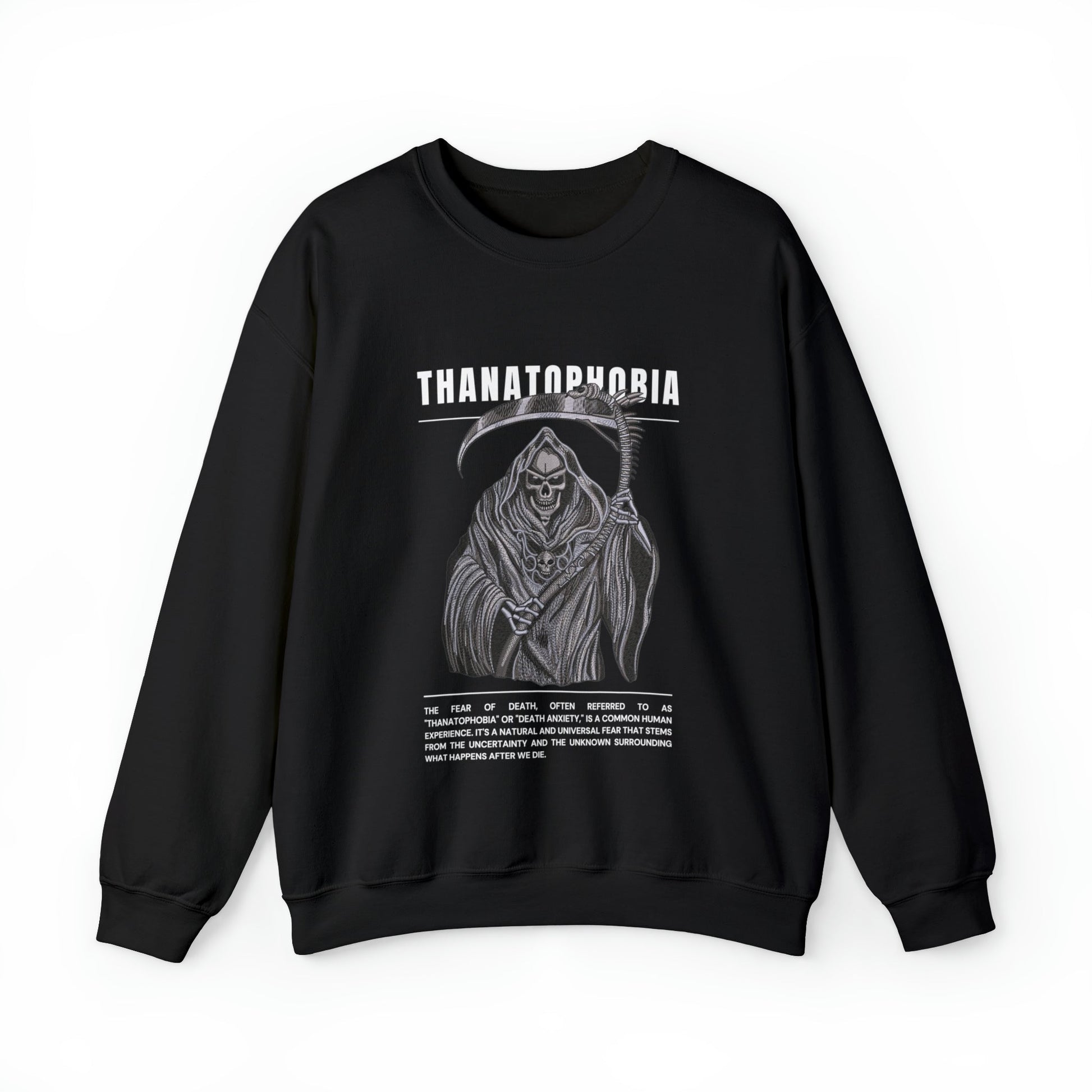 Thanatophobia Fear of Death Halloween Sweatshirt - BRAZEN BUY thsirt shirt