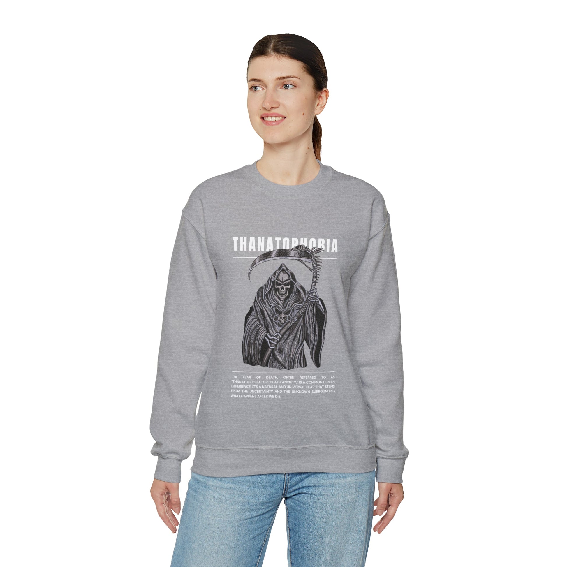 Thanatophobia Fear of Death Halloween Sweatshirt - BRAZEN BUY thsirt shirt