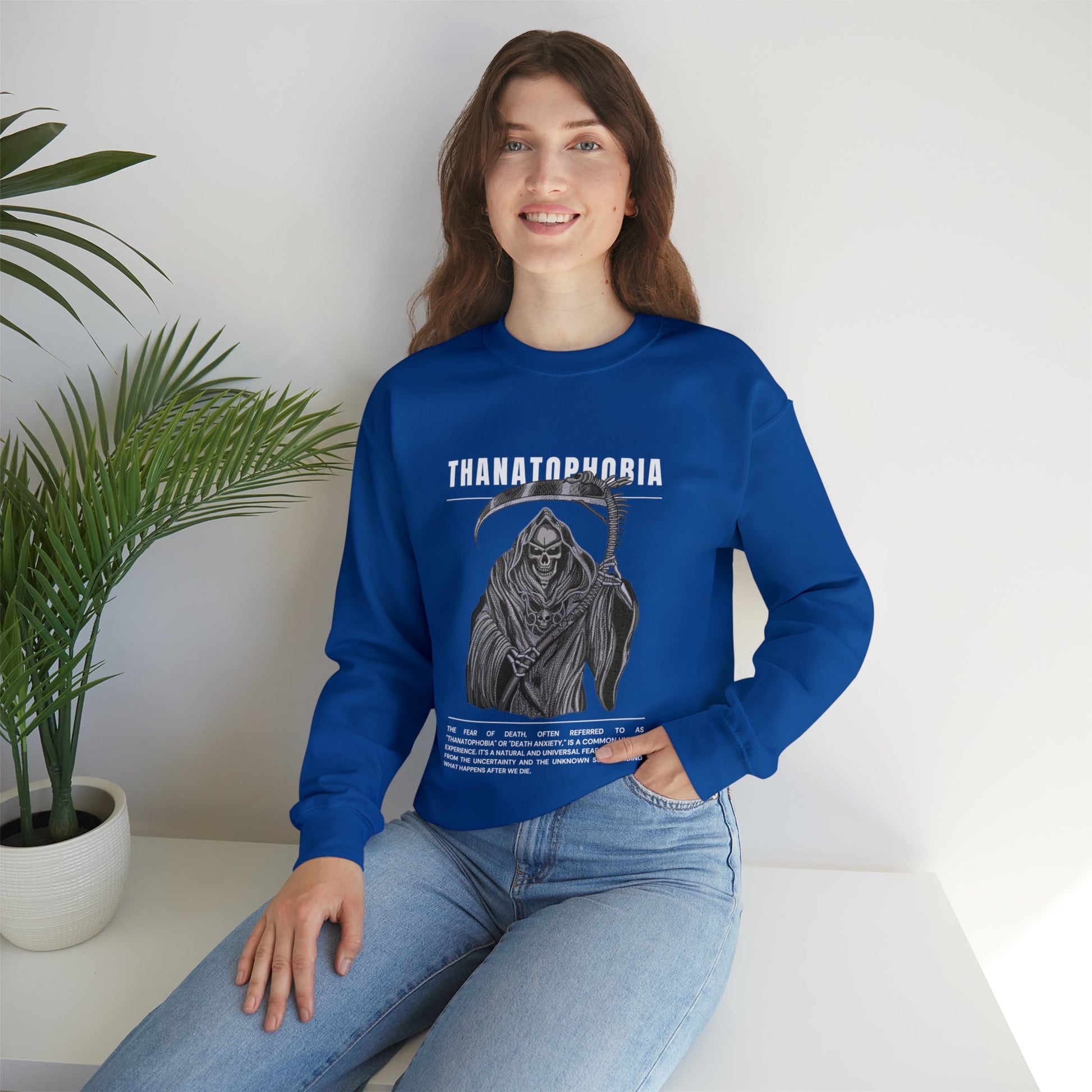 Thanatophobia Fear of Death Halloween Sweatshirt - BRAZEN BUY thsirt shirt