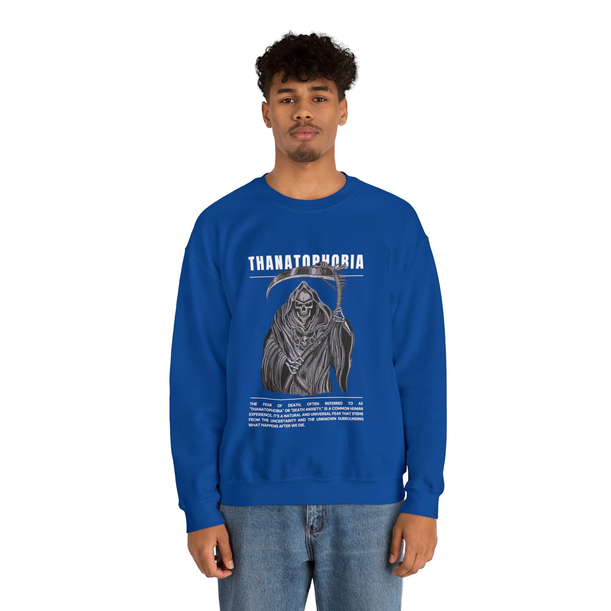 Thanatophobia Fear of Death Halloween Sweatshirt - BRAZEN BUY thsirt shirt