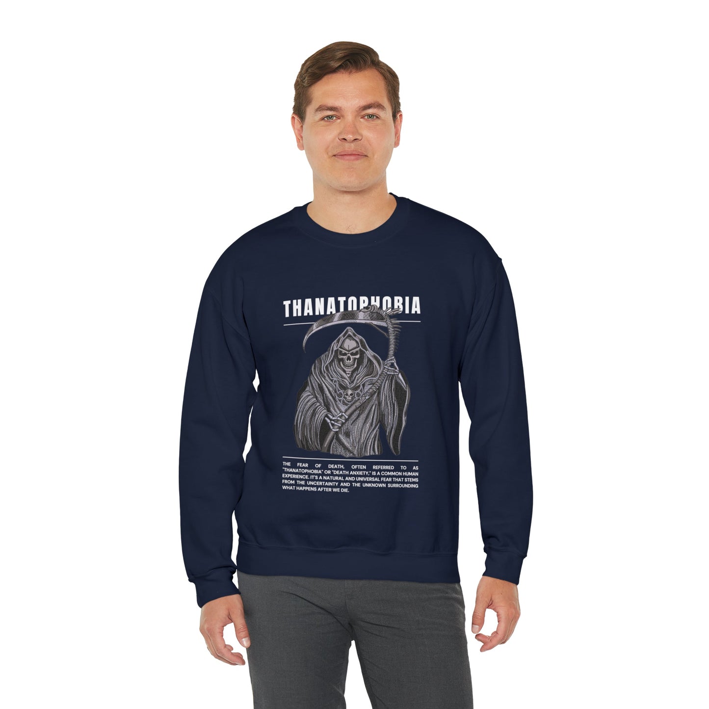 Thanatophobia Fear of Death Halloween Sweatshirt - BRAZEN BUY thsirt shirt