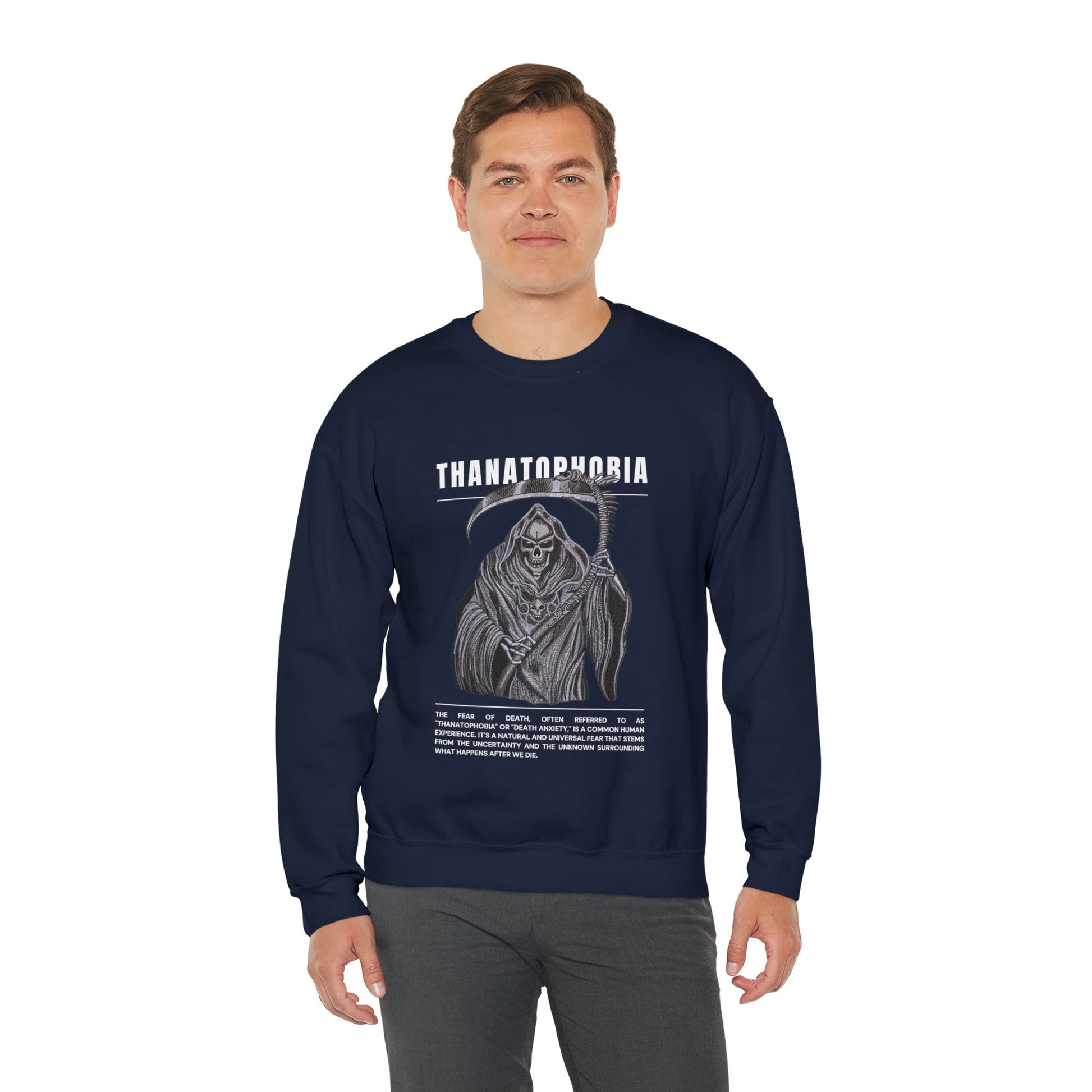 Thanatophobia Fear of Death Halloween Sweatshirt - BRAZEN BUY thsirt shirt