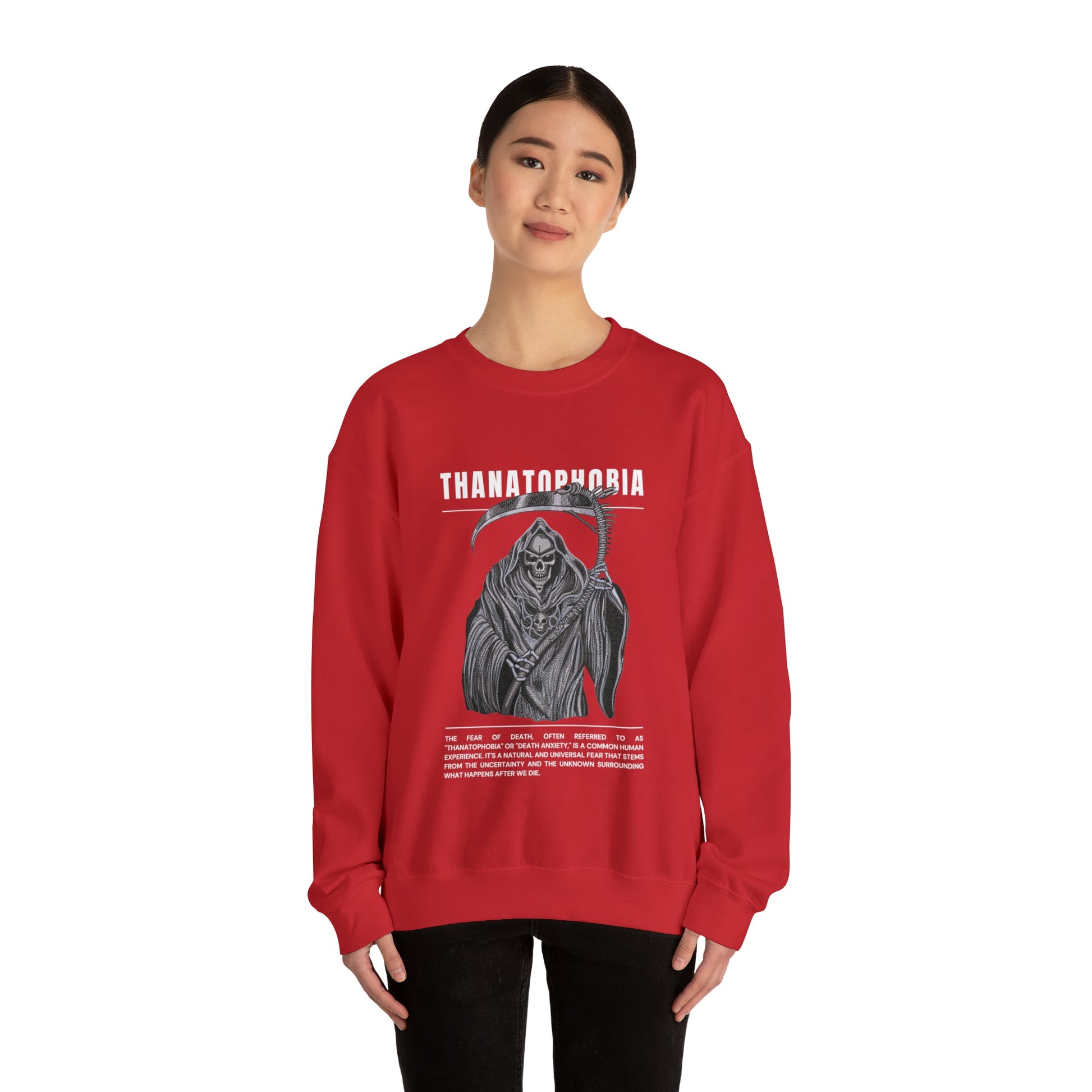 Thanatophobia Fear of Death Halloween Sweatshirt - BRAZEN BUY thsirt shirt