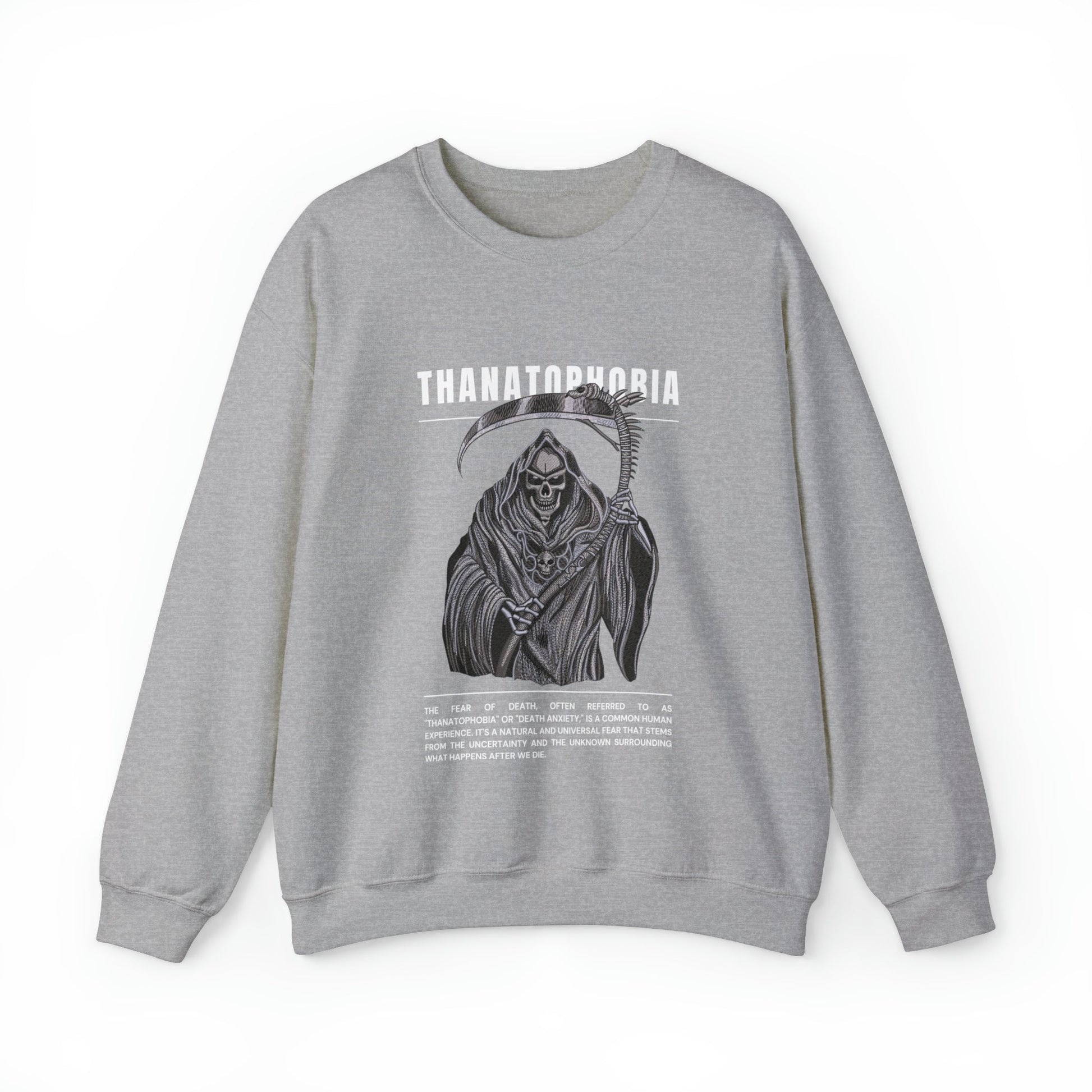 Thanatophobia Fear of Death Halloween Sweatshirt - BRAZEN BUY thsirt shirt