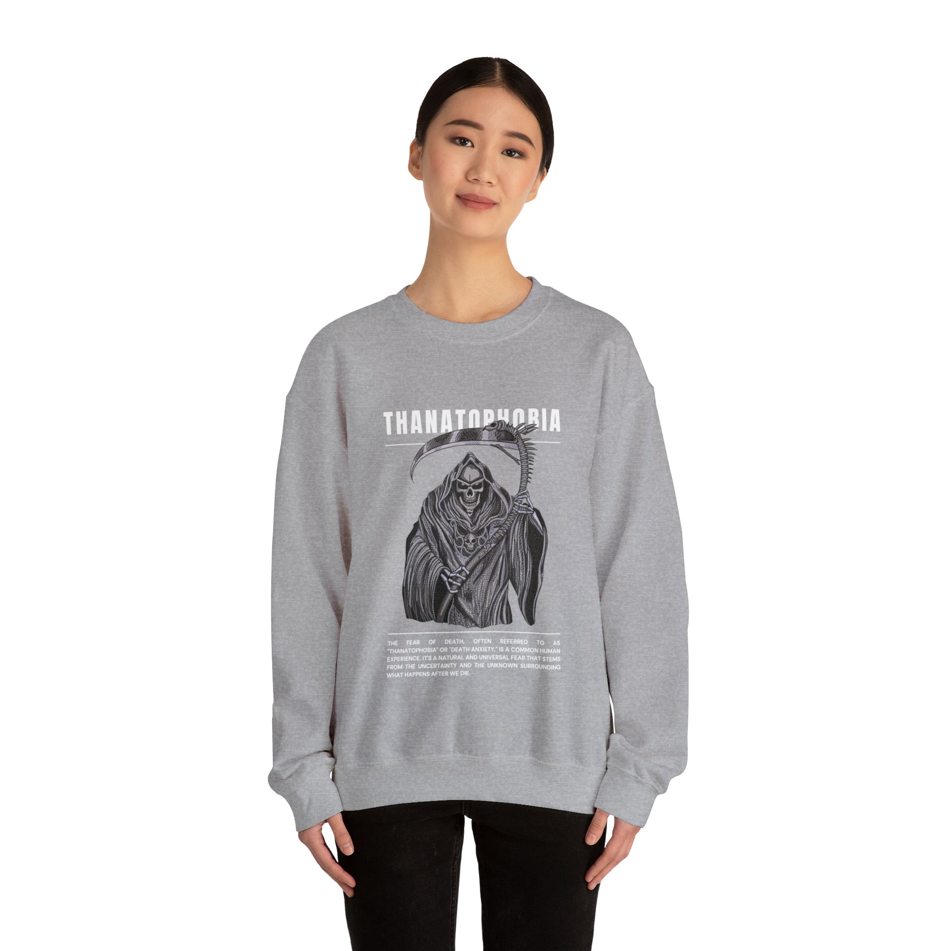 Thanatophobia Fear of Death Halloween Sweatshirt - BRAZEN BUY thsirt shirt