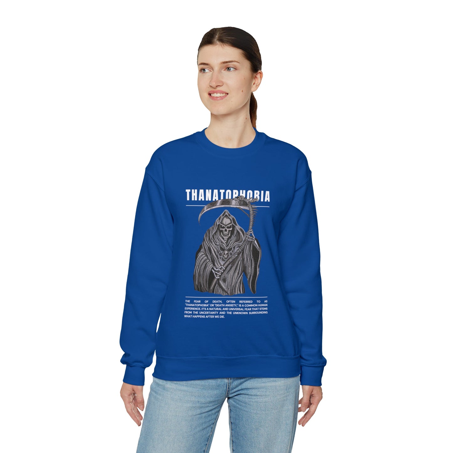 Thanatophobia Fear of Death Halloween Sweatshirt - BRAZEN BUY thsirt shirt