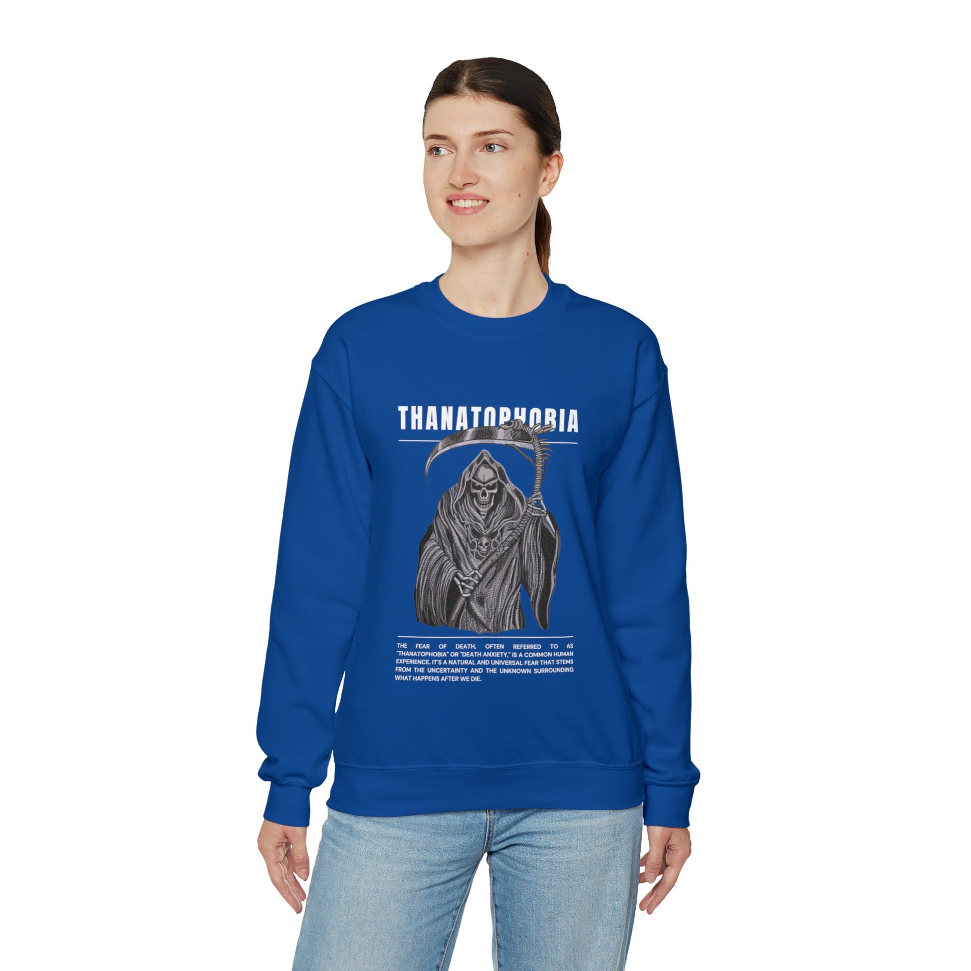 Thanatophobia Fear of Death Halloween Sweatshirt - BRAZEN BUY thsirt shirt