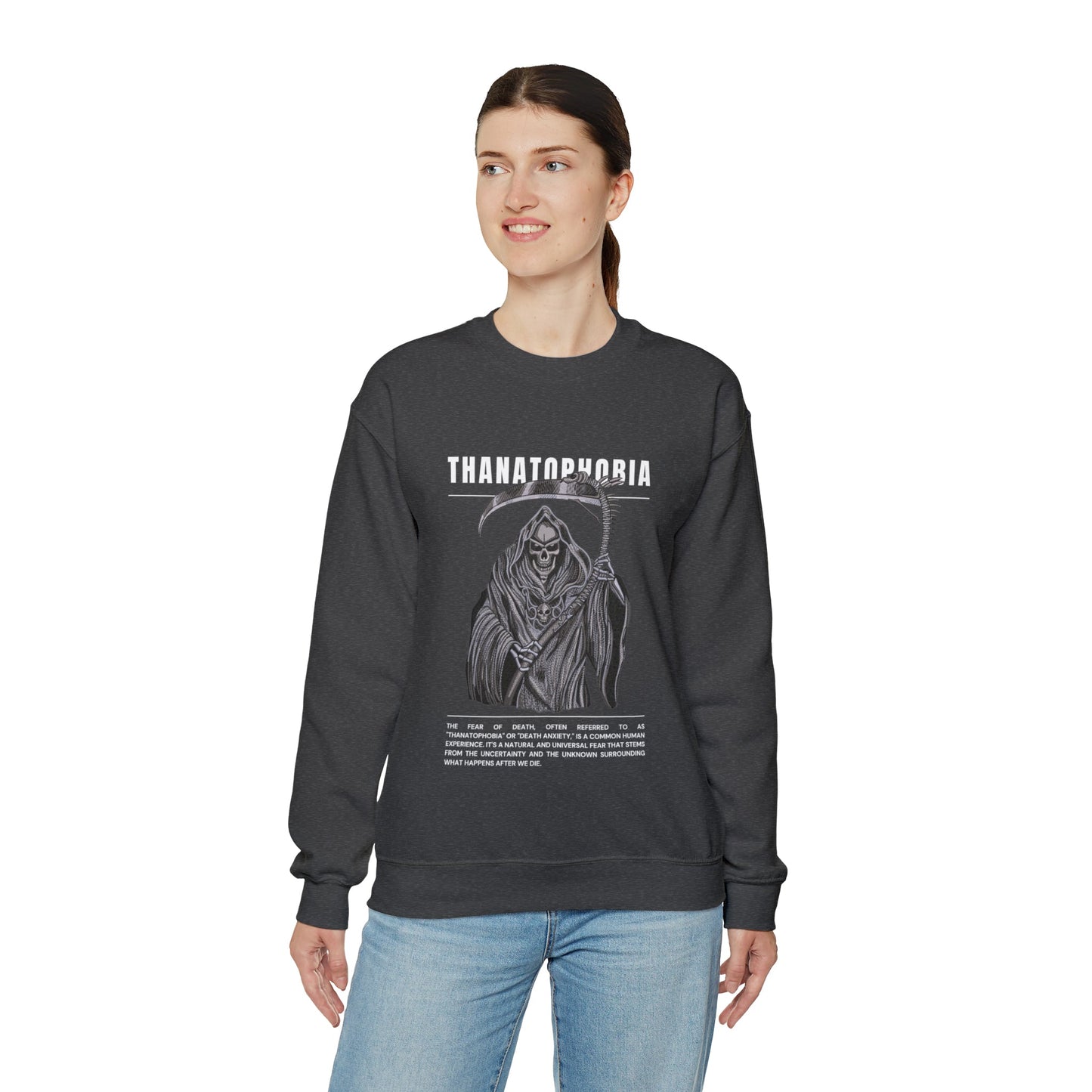 Thanatophobia Fear of Death Halloween Sweatshirt - BRAZEN BUY thsirt shirt