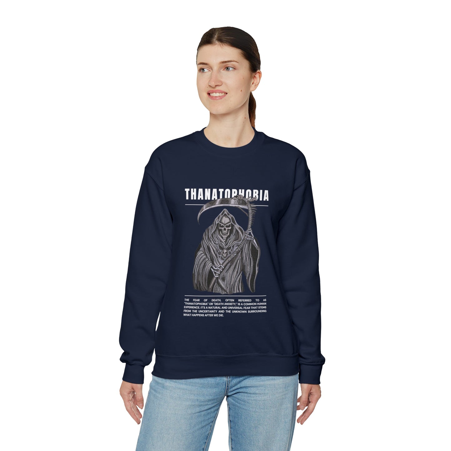 Thanatophobia Fear of Death Halloween Sweatshirt - BRAZEN BUY thsirt shirt