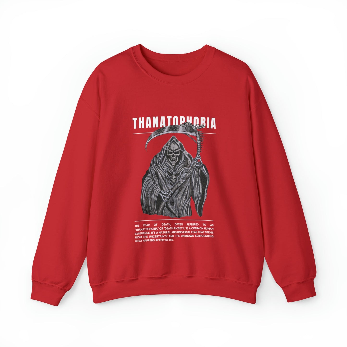 Thanatophobia Fear of Death Halloween Sweatshirt - BRAZEN BUY thsirt shirt