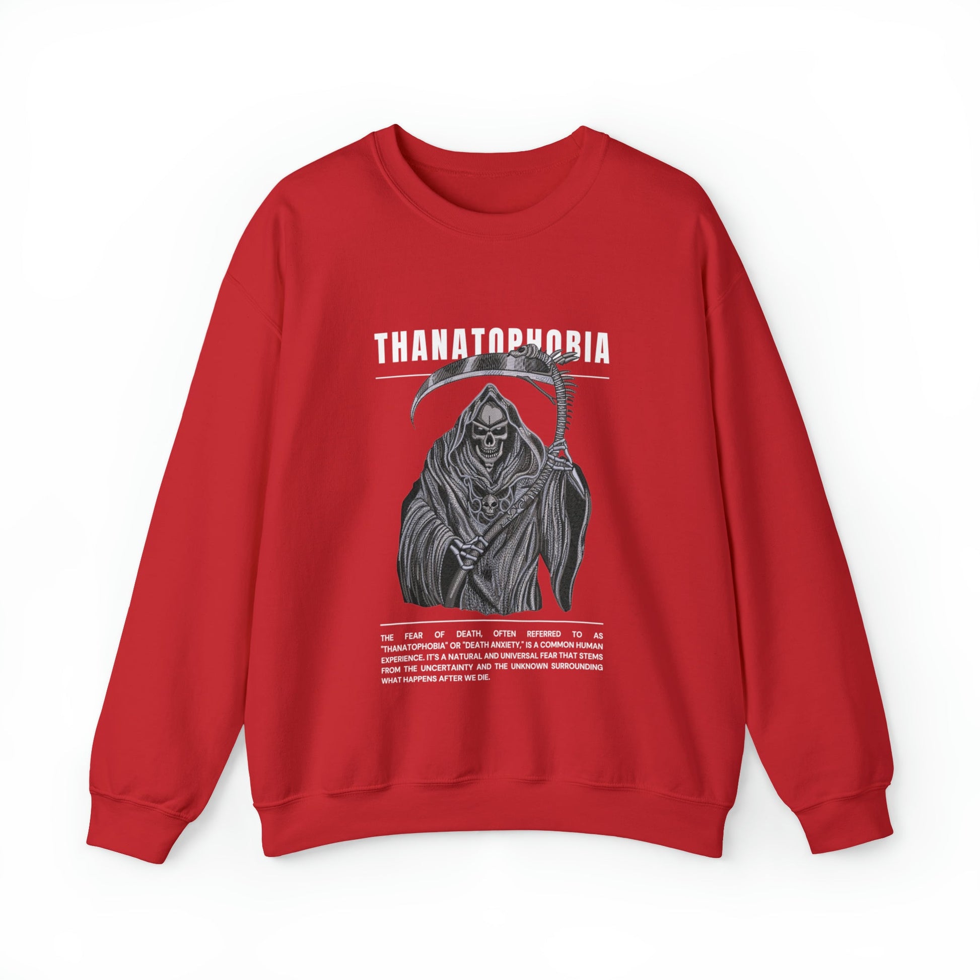 Thanatophobia Fear of Death Halloween Sweatshirt - BRAZEN BUY thsirt shirt