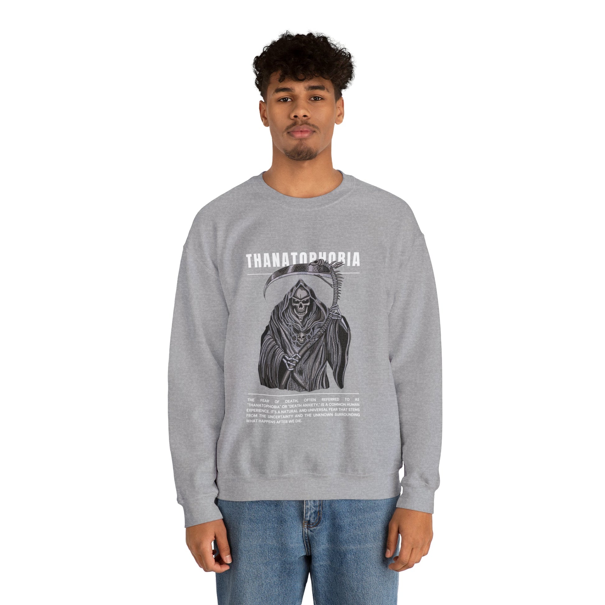 Thanatophobia Fear of Death Halloween Sweatshirt - BRAZEN BUY thsirt shirt