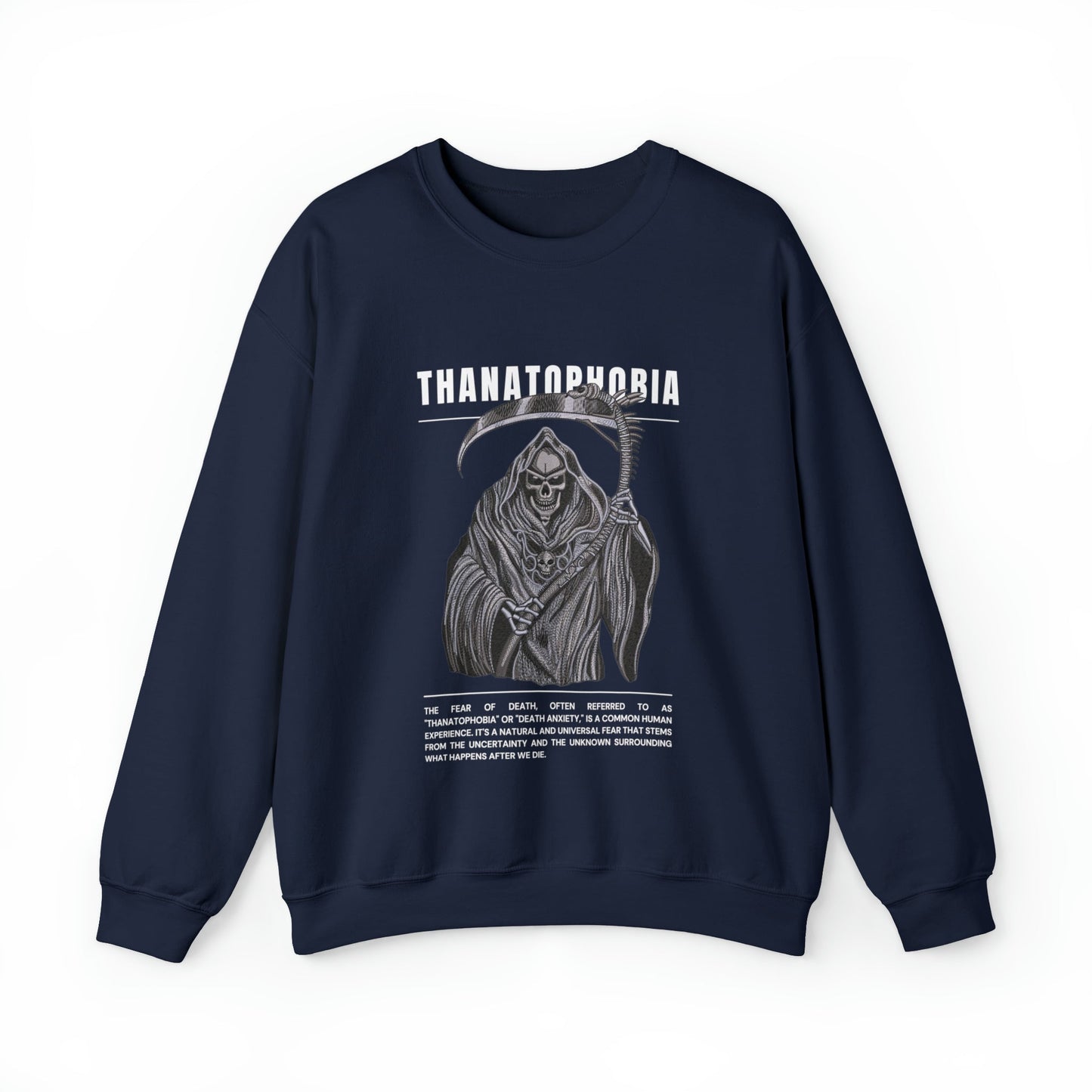 Thanatophobia Fear of Death Halloween Sweatshirt - BRAZEN BUY thsirt shirt
