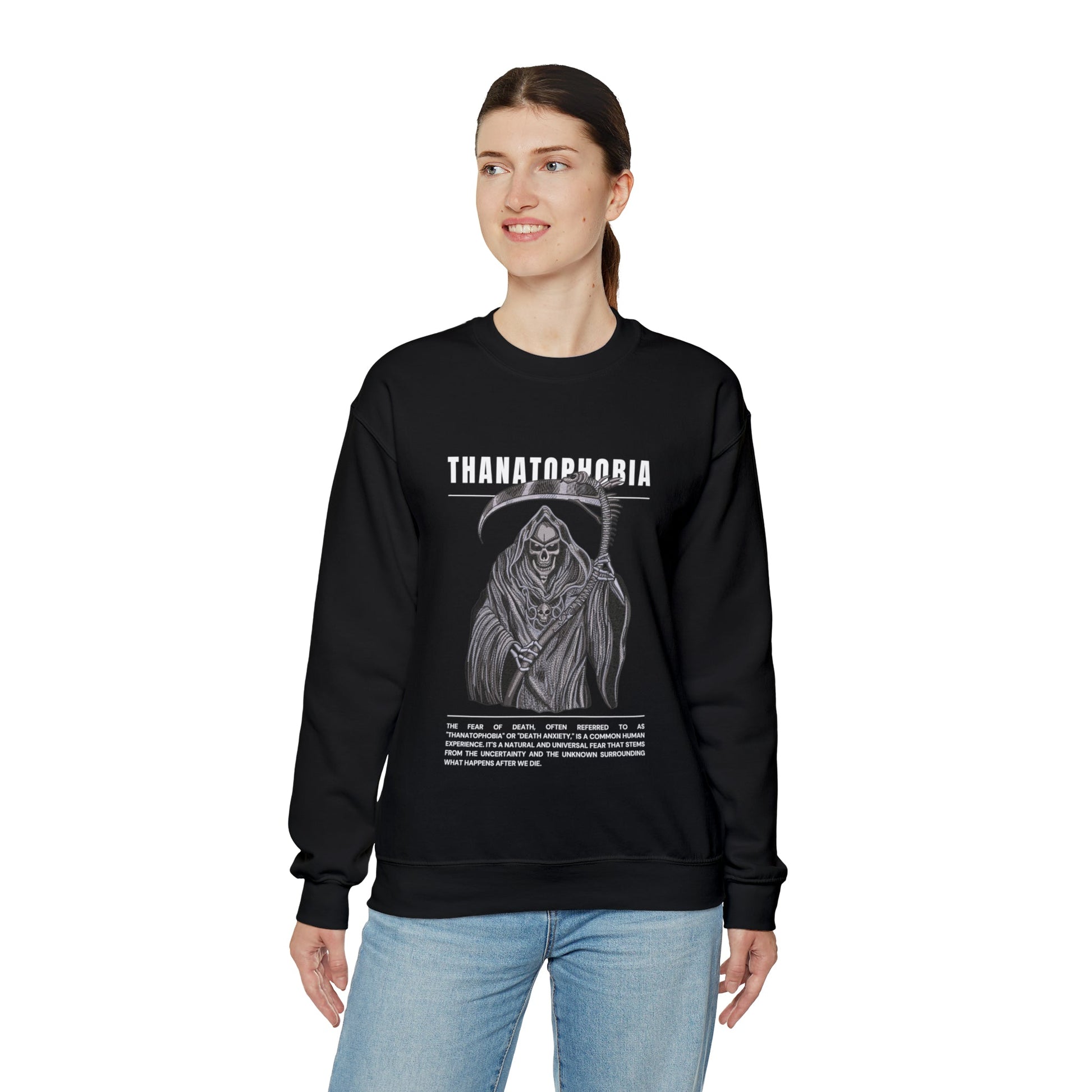 Thanatophobia Fear of Death Halloween Sweatshirt - BRAZEN BUY thsirt shirt